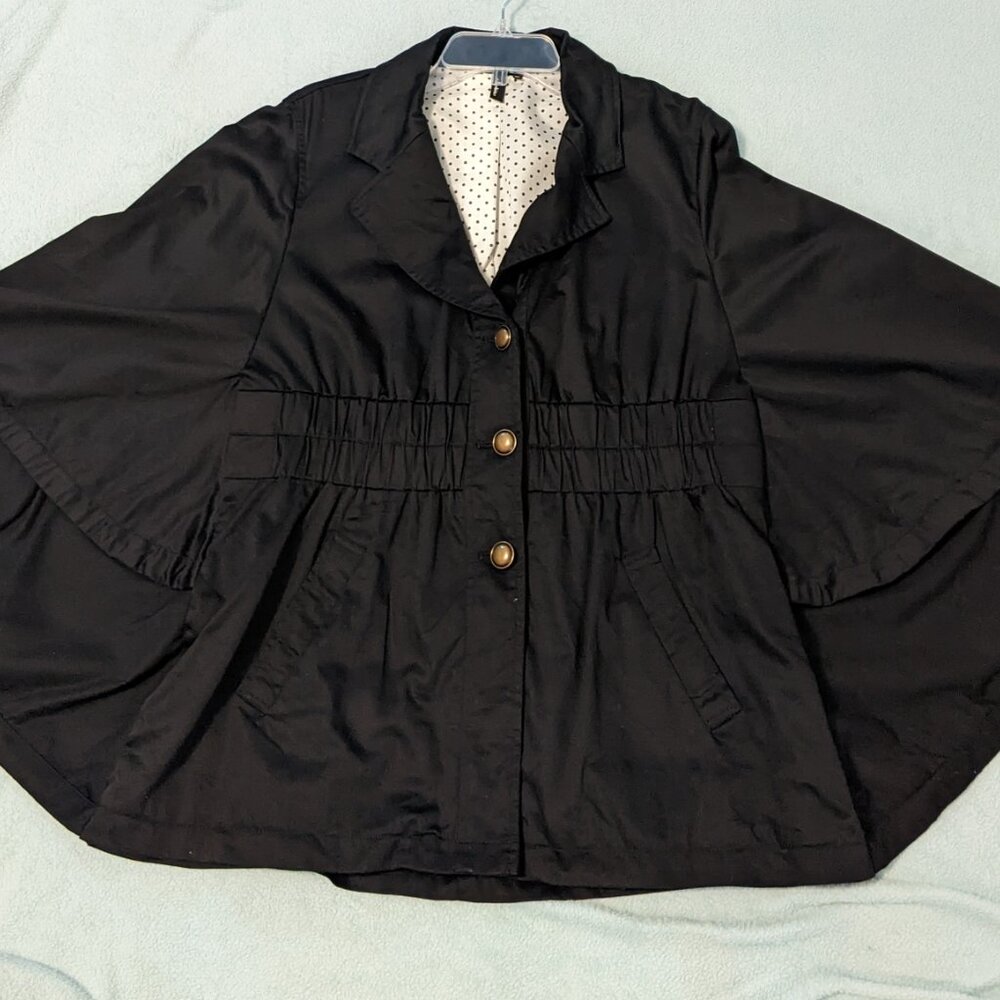 Ambition Womens XL Jacket Windbreaker Pockets Lined Jacket Batwing Sleeves - Picture 7 of 11